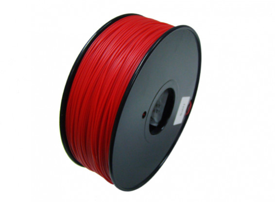 HobbyKing 3D Filamento impresora 1.75mm HIPS 1.0kg Carrete (Sólido Rojo)