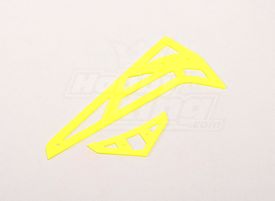 Amarillo de neón de fibra de vidrio horizontal / vertical Aletas HK / Trex 450 PRO