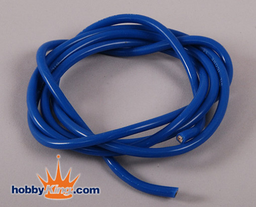 Silicio cable 14 AWG súper blando (1mtr) AZUL