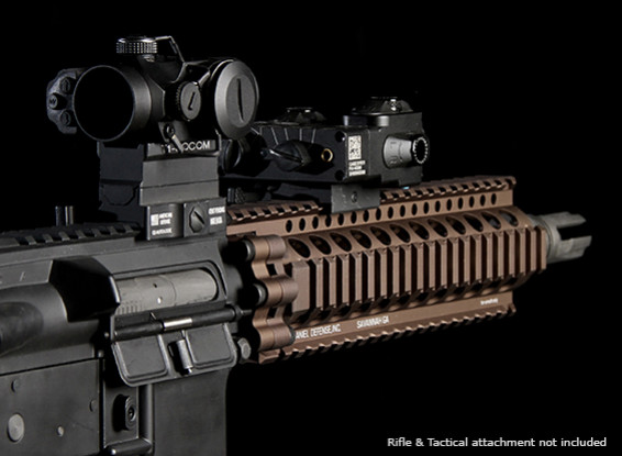 Madbull la defensa de Daniel 7 pulgadas AR-15 Lite Rail (Negro)