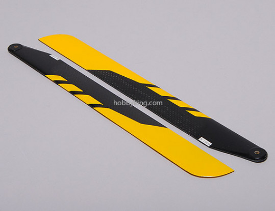 325mm fibra de carbono principal Blades (amarillo)