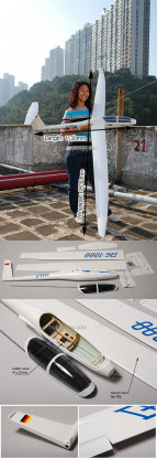 DG-1000 Fibra de vidrio eléctrico del planeador 2.63M (102in) ARF