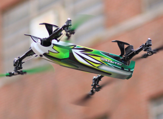 Asalto Reaper 500 Collective Pitch Quadcopter 3D (Modo 2) (listo para volar Lite)