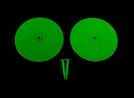 Control de radio del coche Pista Drift marcadores Verde 2 x 200mm