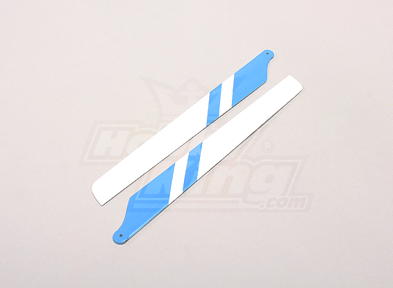 205mm de carbono / fibra de vidrio compuesto de láminas principales (azul / blanco)