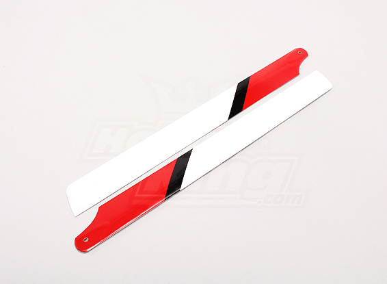 325mm de carbono / fibra de vidrio compuesto de láminas principales (rojo / blanco)