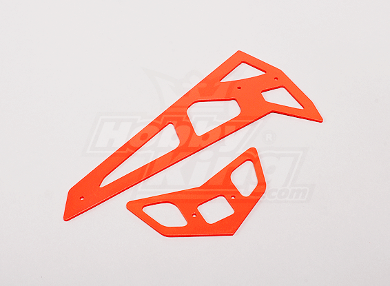 Neon Orange fibra de vidrio horizontal / vertical Aletas Trex 550