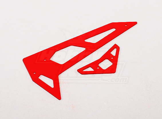 Rojo de neón de fibra de vidrio horizontal / vertical Aletas Trex 450 Sport