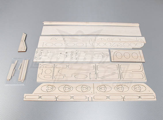 HobbyKing® ™ Mini-3D GeeBee cortado con láser de 600 mm Kit (KIT)