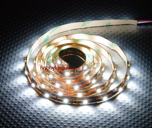 Turnigy alta densidad R / C LED tira flexible-White (1mtr)