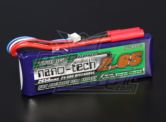 Turnigy nano-tech 2650mAh 3S 25 ~ 50C Lipo Pack de