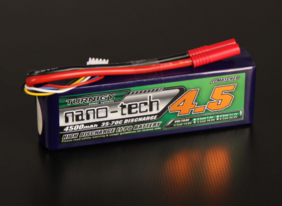 Turnigy nano-tech 4500mAh 4S 35 ~ 70C Lipo Pack de