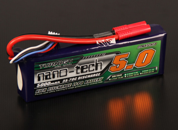 Turnigy nano-tech 5000mah 3S 35 ~ 70C Lipo Pack de
