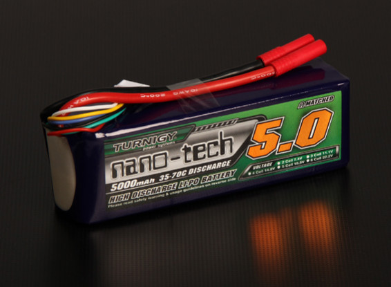 Turnigy nano-tech 5000mah 5S 35 ~ 70C Lipo Pack de
