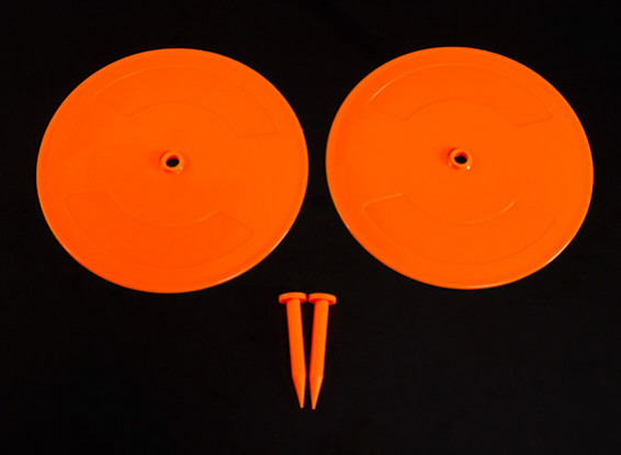 Control de radio del coche Pista Drift Día marcadores resplandor naranja 2 x 200mm