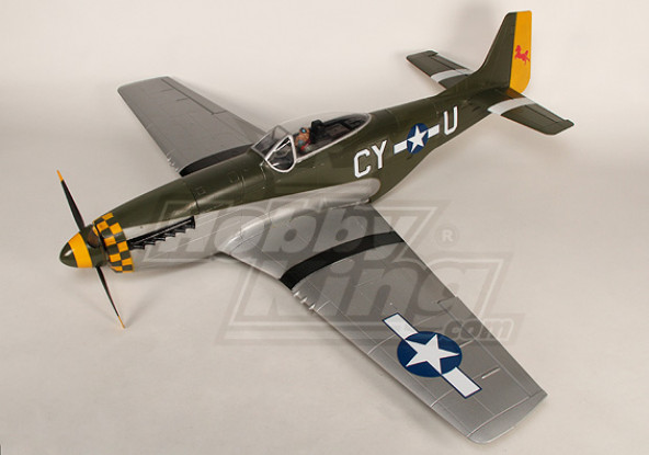 P-51D Mustang Monster 1.55m 6Ch XL-EPO - PNF 61inch (verde)