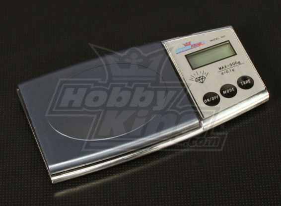 Escala del bolsillo de Hobbyking retro LCD de 0,1 g ~ 500g