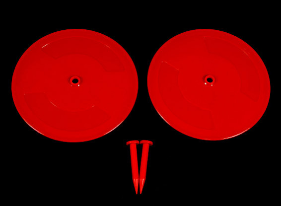 Control de radio del coche Pista Drift marcadores rojos 2 x 200mm