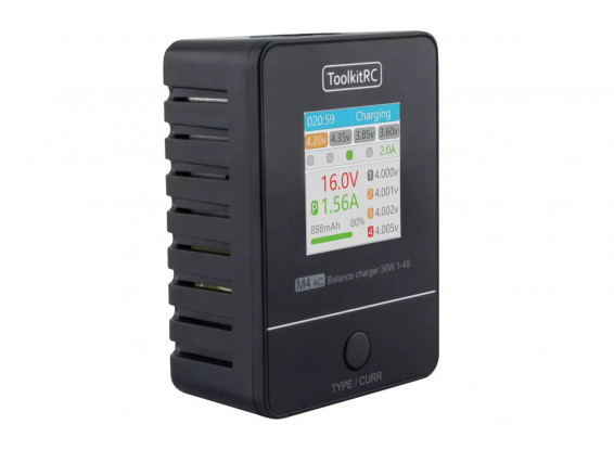 ToolkitRC M4AC (EU Plug) 1~4S 2.5A 30W AC Lithium Battery Balance Charger