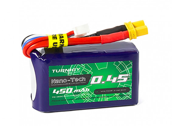Turnigy-Nano-Tech-Plus-450mAh-3S-70C-Lipo-Pack-w-XT30-9210000304-0