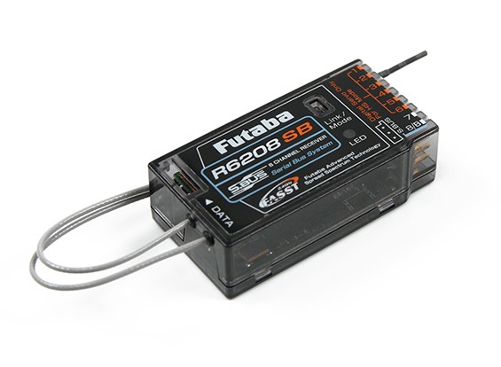 Receptor de Alta Tensión Futaba FASST R6208SB 2,4 GHz Canal