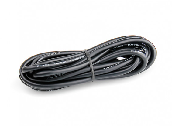 Turnigy High Quality 10AWG Silicone Wire 3m (Black)