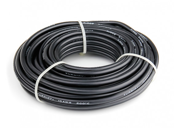 Turnigy High Quality 10AWG Silicone Wire 10m (Black)