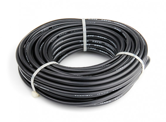 Turnigy High Quality 12AWG Silicone Wire 10m (Black)