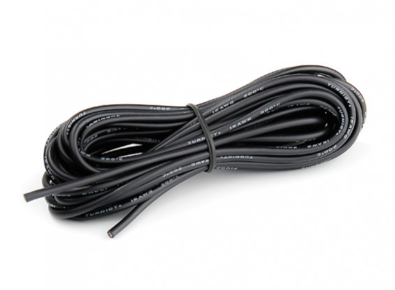 Turnigy High Quality 16AWG Silicone Wire 6m (Black)