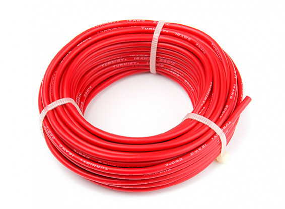 Turnigy High Quality 16AWG Silicone Wire 10m (Red)