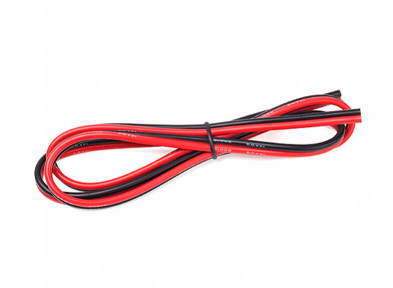 Turnigy High Quality 14AWG Silicone Wire 1m Bonded Pair (Black/Red)