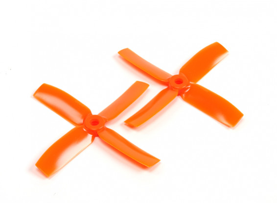 Gemfan 4040 Bullnose Polycarbonate 4 Blade Propeller Orange (CW/CCW) (1 Pair)