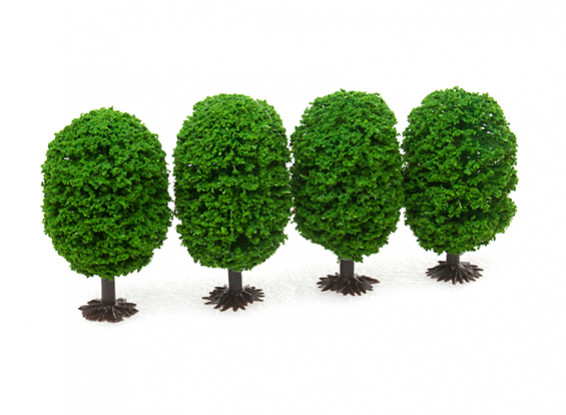 HobbyKing™ 70mm Scenic Model Trees with Base (4 pcs)
