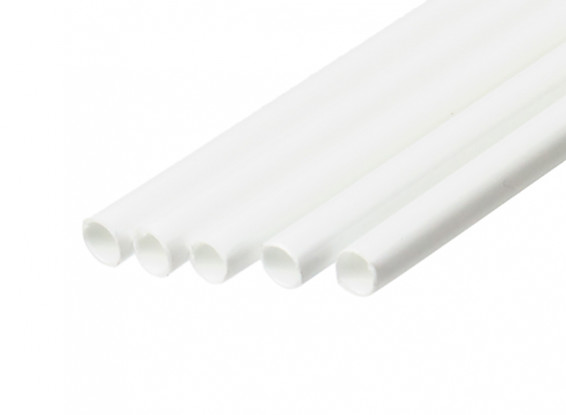 ABS Round Tube 4.0mm OD x 500mm White (Qty 5)
