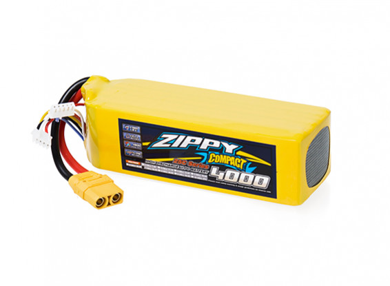 ZIPPY Compact 4000mAh 7S 25C Lipo Pack With XT90