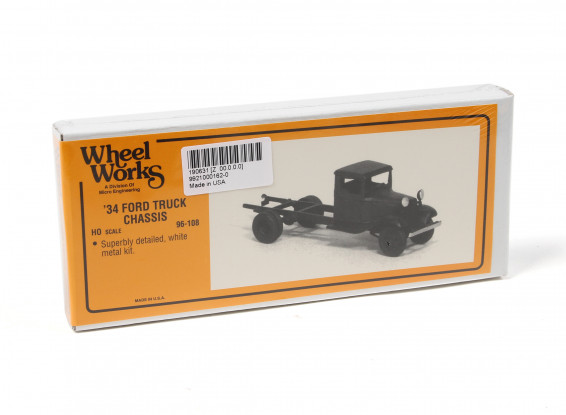 Micro Engineering HO Scale Wheel Works 1934 Ford Truck Chassis Kit 1pc (96-108)