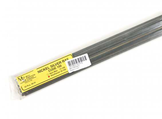 Micro Engineering HO Scale Code 100 Weathered Nickel Silver Rail (3ft) 33pcs (16-100)