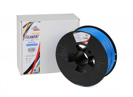 Mid Blue ABS Premium 3D Printer Filament 1.75mm 1kg Spool
