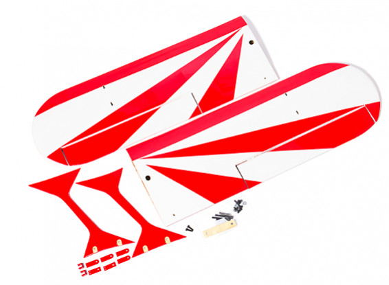 Kingcraft Pitts Special S-2B 1200mm - Replacement L/R Lower Wing Set (Red)