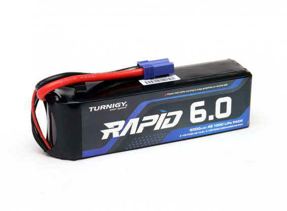 Turnigy Rapid 6000mAh 4S (14.8V) 100C LiPo Battery Pack w/EC5 Connector
