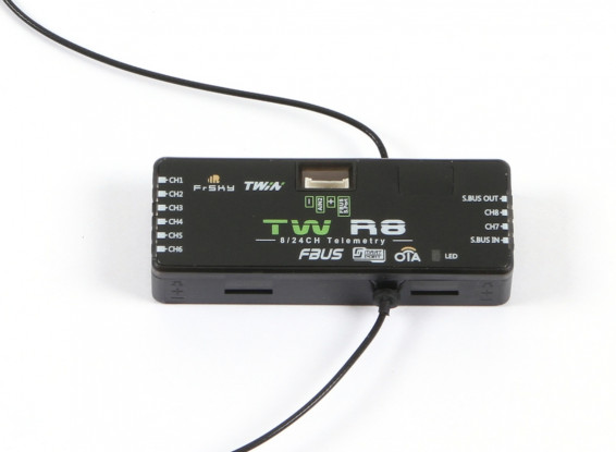 FrSky TW R8 Dual 2.4GHz 8ch TW Protocol SBUS/FBUS/S.Port Receiver