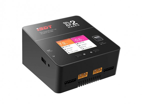 ISDT D2 Mk2 (spina UK) Dual 1~6S 200W 12A CA Smart Balance Caricabatterie/Scaricatore