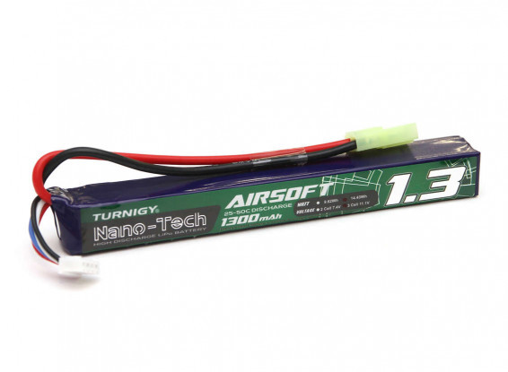 Turnigy nano-tech 1300mah 3S 25 ~ 50C Lipo AIRSOFT Confezione