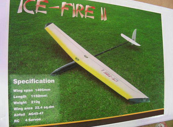 SCRATCH / DENT Icefire-II ARF DLG CF Comp Glider 1.495 millimetri (AUS Warehouse)