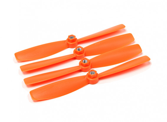 Diatone plastico di eliche di serraggio Bull Nose 6045 (CW / CCW) (arancione) (2 coppie)