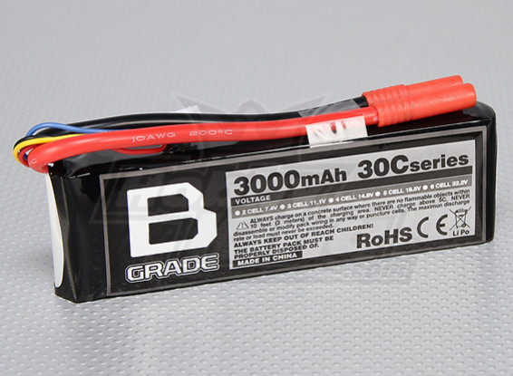 B-Grade 3000mAh 3S 30C Lipoly Batteria