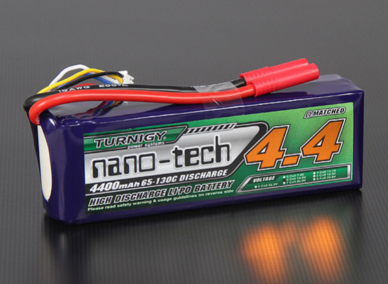 Turnigy nano-tech 4400mah 4S 65 ~ 130C Lipo Confezione