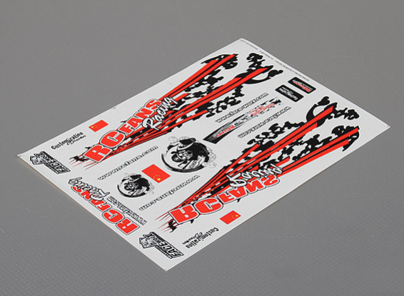 Auto Sticker Foglio Adesivo - RCfans da corsa 1/10 Scale (335 millimetri x 242 millimetri)