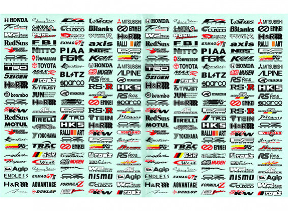 Auto Sticker Foglio Adesivo - Decoration logo 1/10 Scala