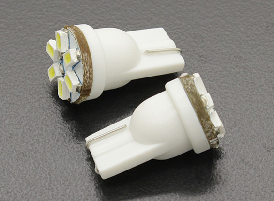 Luce del cereale LED 12V 0.9W (6 LED) - White (2 pezzi)